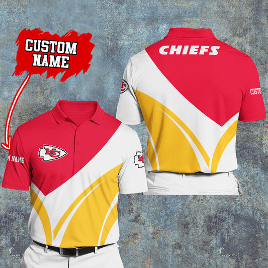 Kansas City Chiefs Personalized Adult Polo Shirt 012