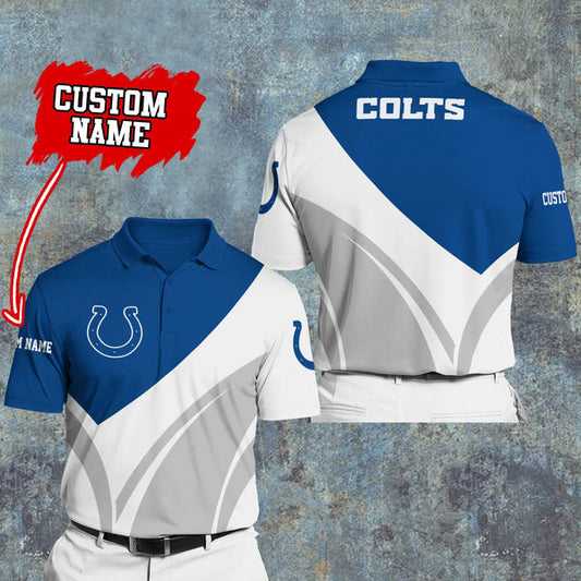 Indianapolis Colts Personalized Adult Polo Shirt 012