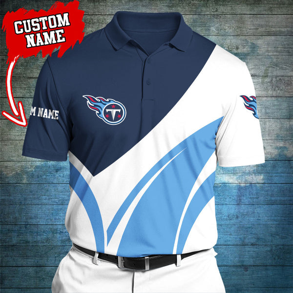 Tennessee Titans Personalized Adult Polo Shirt 012