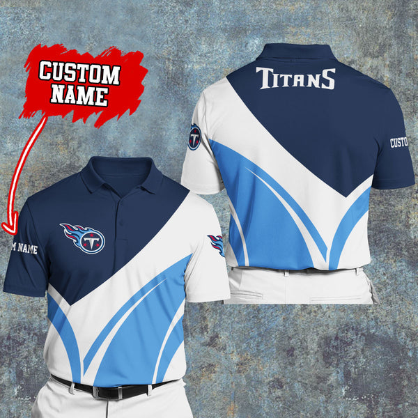 Tennessee Titans Personalized Adult Polo Shirt 012