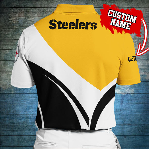 Pittsburgh Steelers Personalized Adult Polo Shirt 012