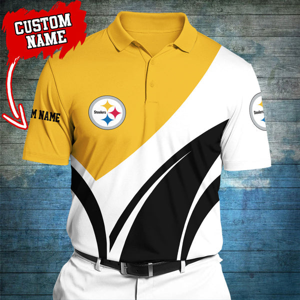Pittsburgh Steelers Personalized Adult Polo Shirt 012
