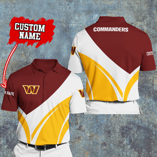 Washington Commanders Personalized Adult Polo Shirt 012