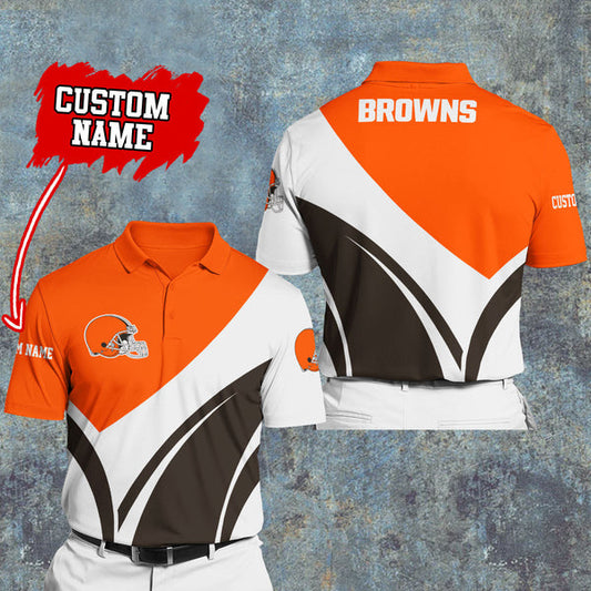 Cleveland Browns Personalized Adult Polo Shirt 012