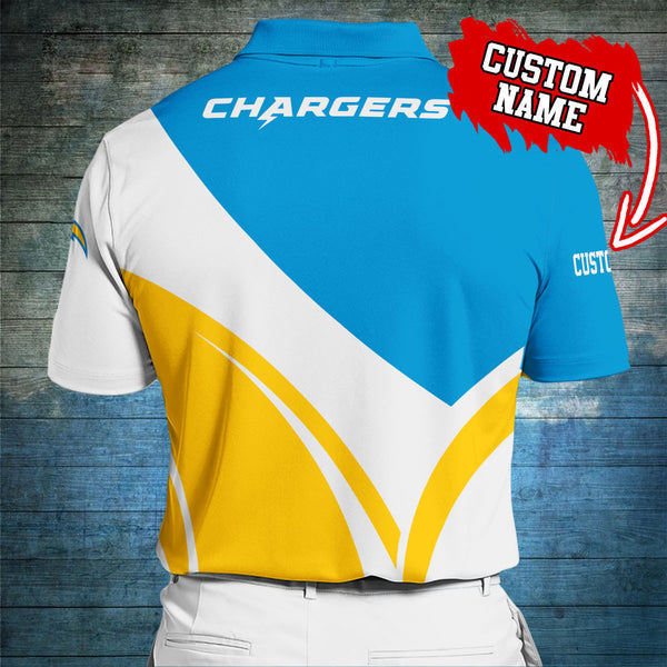Los Angeles Chargers Personalized Adult Polo Shirt 012
