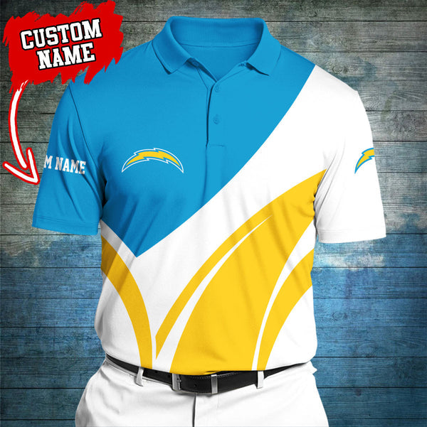 Los Angeles Chargers Personalized Adult Polo Shirt 012