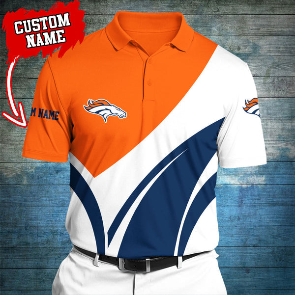 Denver Broncos Personalized Adult Polo Shirt 012