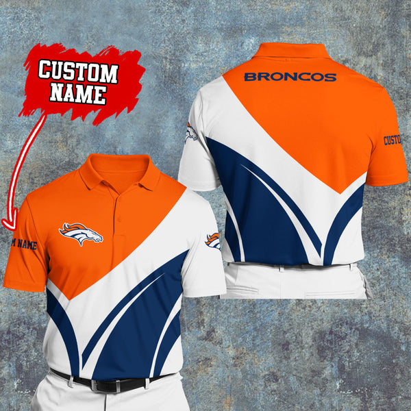 Denver Broncos Personalized Adult Polo Shirt 012