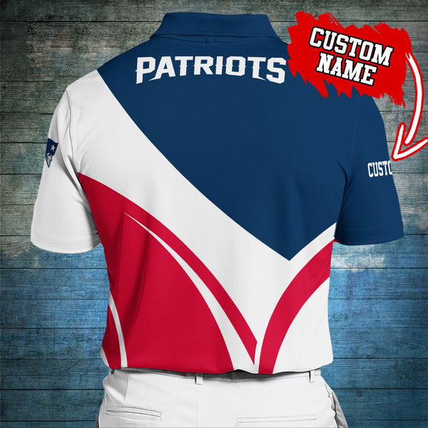 New England Patriots Personalized Adult Polo Shirt 012