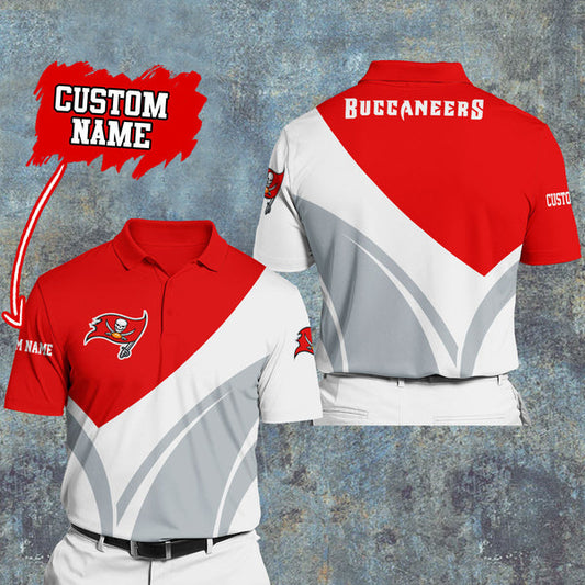 Tampa Bay Buccaneers Personalized Adult Polo Shirt 012