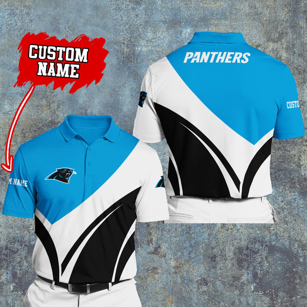 Carolina Panthers Personalized Adult Polo Shirt 012