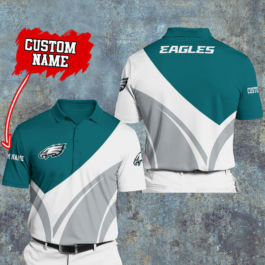Philadelphia Eagles Personalized Adult Polo Shirt 012