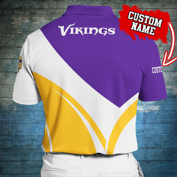 Minnesota Vikings Personalized Adult Polo Shirt 012