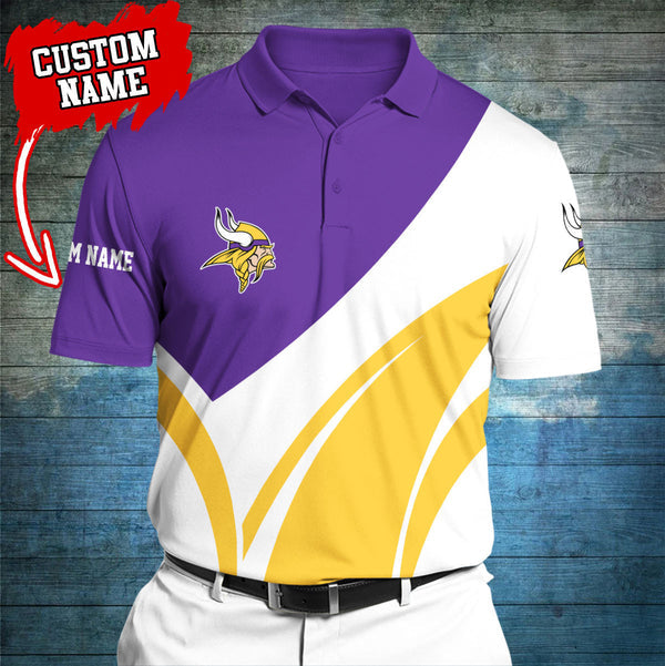 Minnesota Vikings Personalized Adult Polo Shirt 012