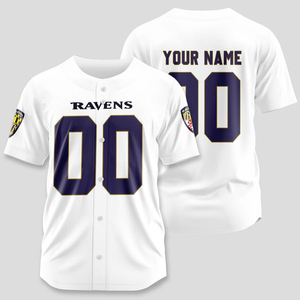 Baltimore Ravens Personalized Baseball Jersey 039
