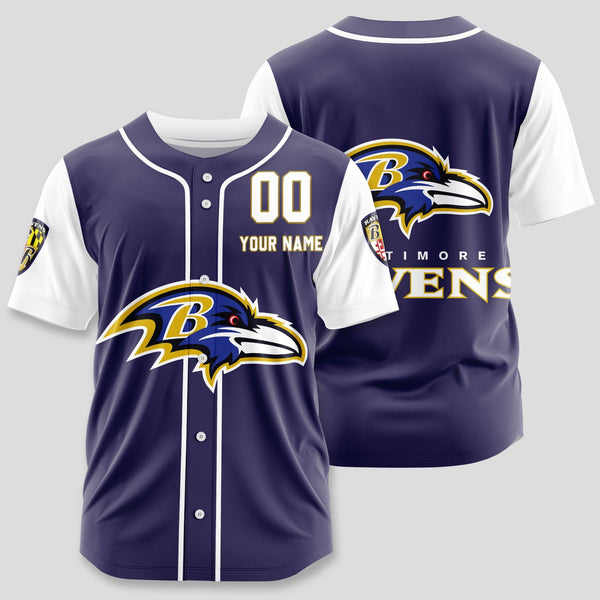 Baltimore Ravens Personalized Baseball Jersey 033