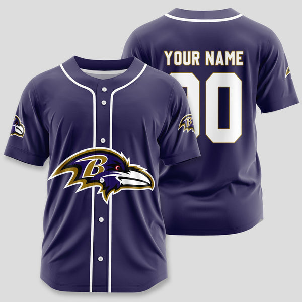 Baltimore Ravens Personalized Baseball Jersey 034
