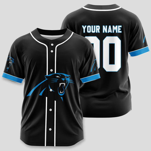 Carolina Panthers Personalized Baseball Jersey 028
