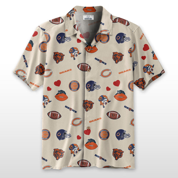 Chicago Bears 2 (55) Personalized Hawaiian Button down shirt