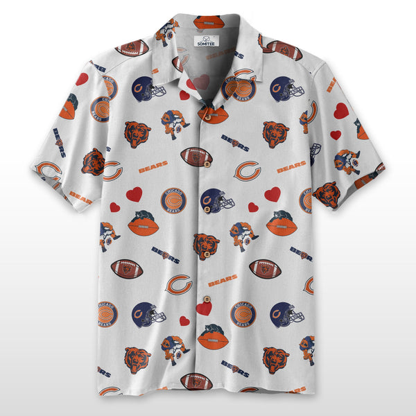 Chicago Bears 2 (55) Personalized Hawaiian Button down shirt