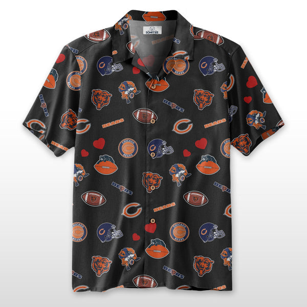 Chicago Bears 2 (55) Personalized Hawaiian Button down shirt