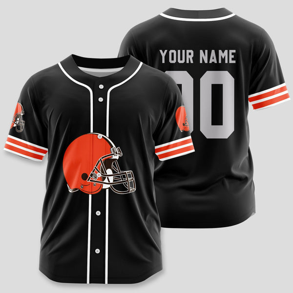 Cleveland Browns Personalized Baseball Jersey 027