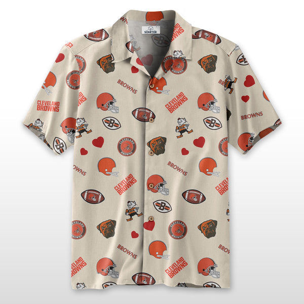 Cleveland Browns 2 (29) Personalized Hawaiian Button down shirt