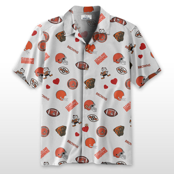 Cleveland Browns 2 (29) Personalized Hawaiian Button down shirt