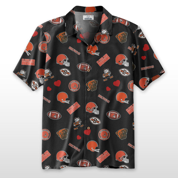 Cleveland Browns 2 (29) Personalized Hawaiian Button down shirt