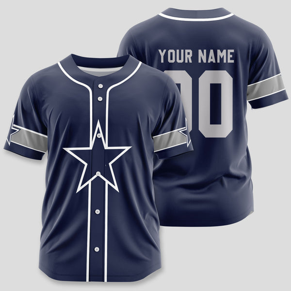 Dallas Cowboys Personalized Baseball Jersey 114