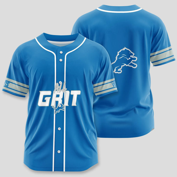 Detroit Lions Personalized Baseball Jersey 040