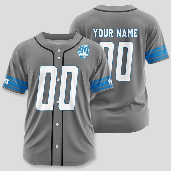 Detroit Lions Personalized Baseball Jersey 049