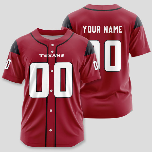 Houston Texans Personalized Baseball Jersey 013