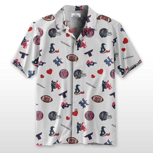 Houston Texans 2 (5) Personalized Hawaiian Button down shirt