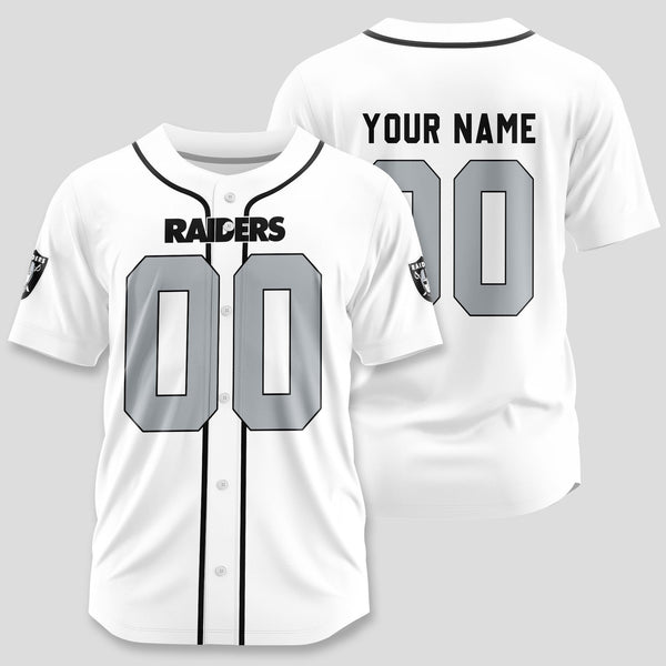 Las Vegas Raiders Personalized Baseball Jersey 024
