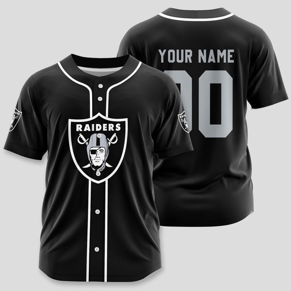 Las Vegas Raiders Personalized Baseball Jersey 023