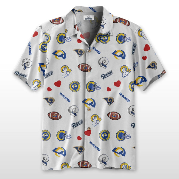 Los Angeles Rams 2 (3) Personalized Hawaiian Button down shirt