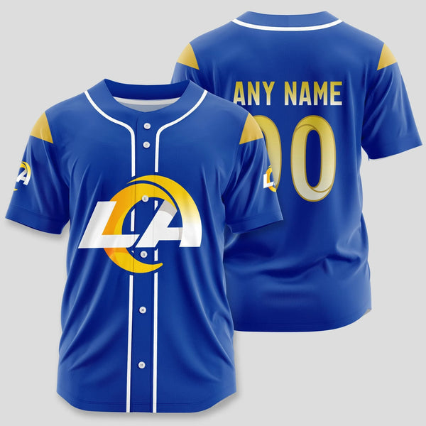 Los Angeles Rams Personalized Baseball Jersey 012