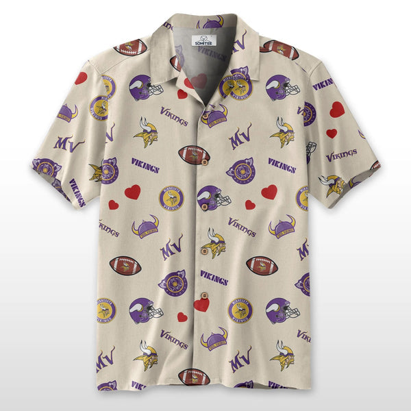 Minnesota Vikings 2 (7) Personalized Hawaiian Button down shirt