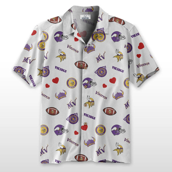 Minnesota Vikings 2 (7) Personalized Hawaiian Button down shirt