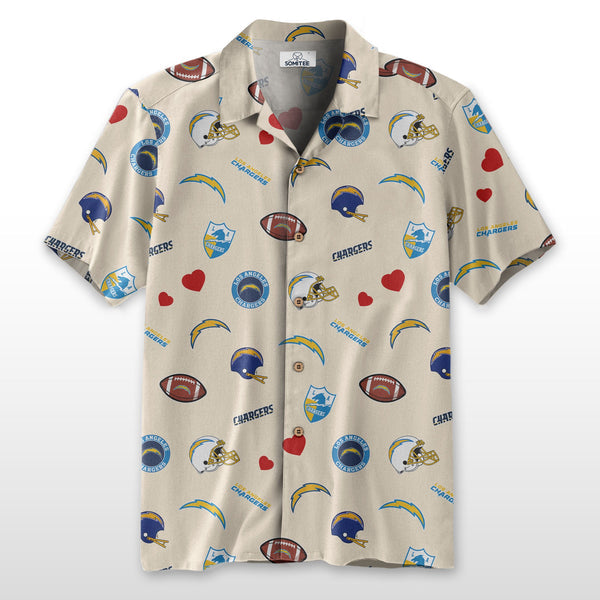 Los Angeles Chargers 2 (7) Personalized Hawaiian Button down shirt