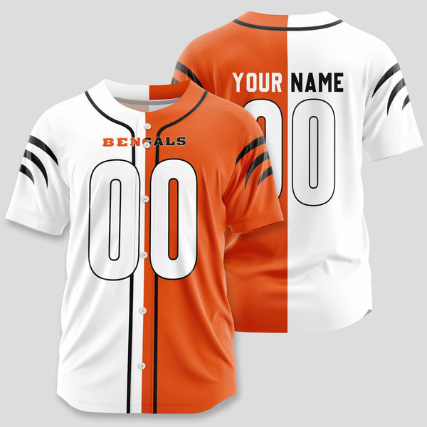 Cincinnati Bengals Personalized Baseball Jersey 037