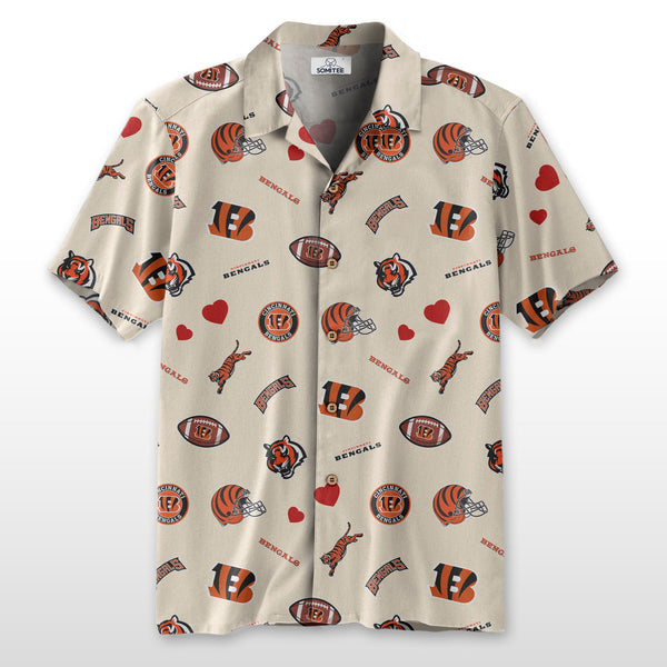Cincinnati Bengals 2 (108) Personalized Hawaiian Button down shirt