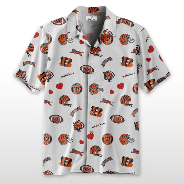 Cincinnati Bengals 2 (108) Personalized Hawaiian Button down shirt