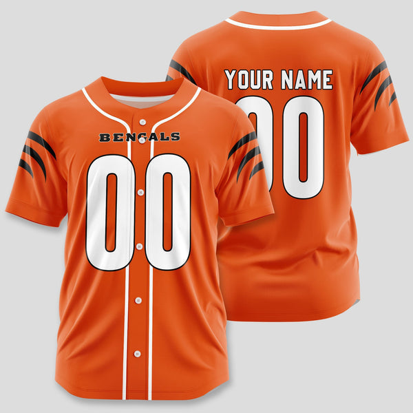 Cincinnati Bengals Personalized Baseball Jersey 039