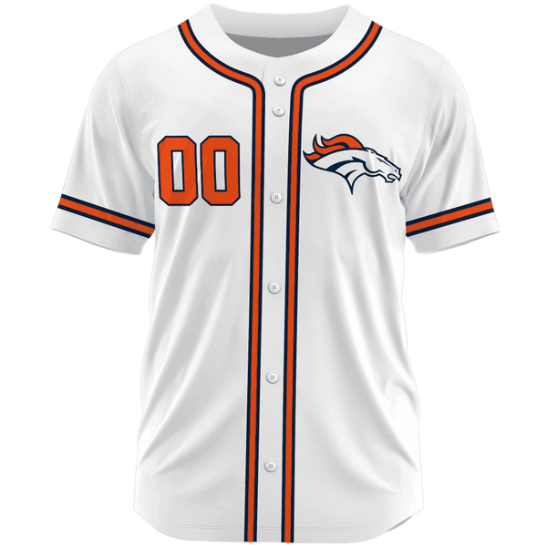 Denver Broncos Personalized Baseball Jersey 026
