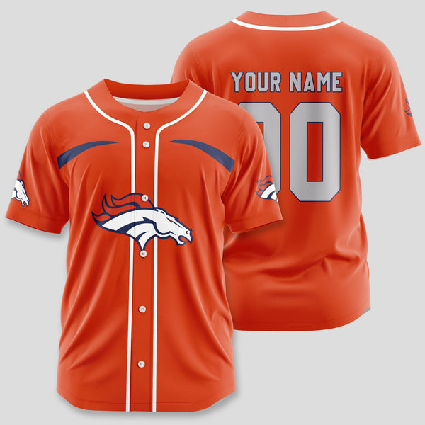 Denver Broncos Personalized Baseball Jersey 027