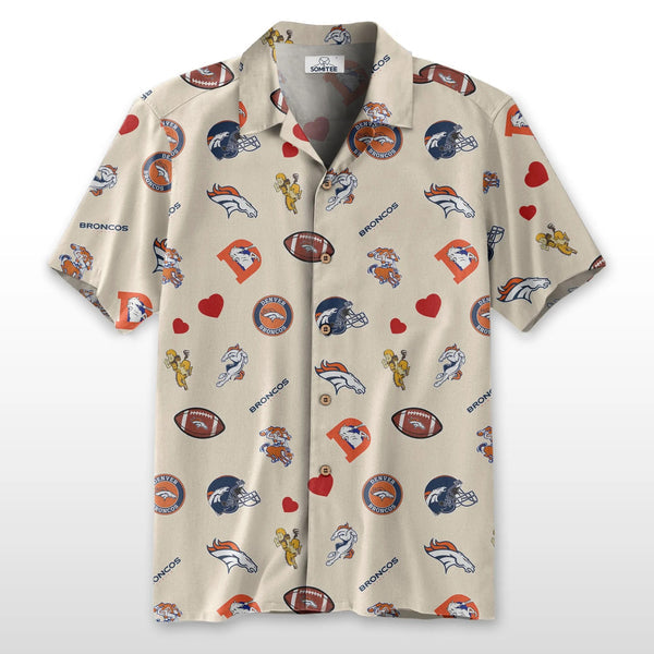 Denver Broncos 2 (47) Personalized Hawaiian Button down shirt