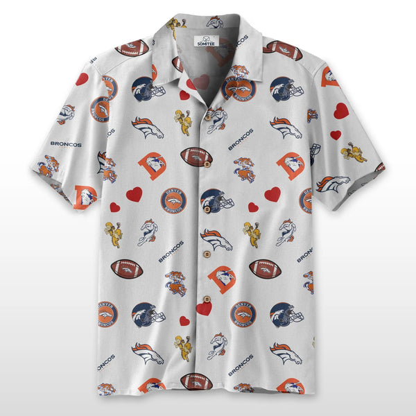 Denver Broncos 2 (47) Personalized Hawaiian Button down shirt