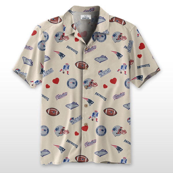 New England Patriots 2 (7) Personalized Hawaiian Button down shirt